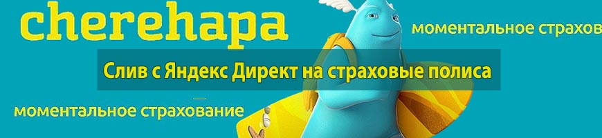 Слив с Яндекс Директ на страховые полиса