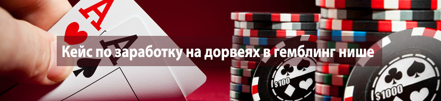 Кейс по заработку на дорвеях в гемблинг нише